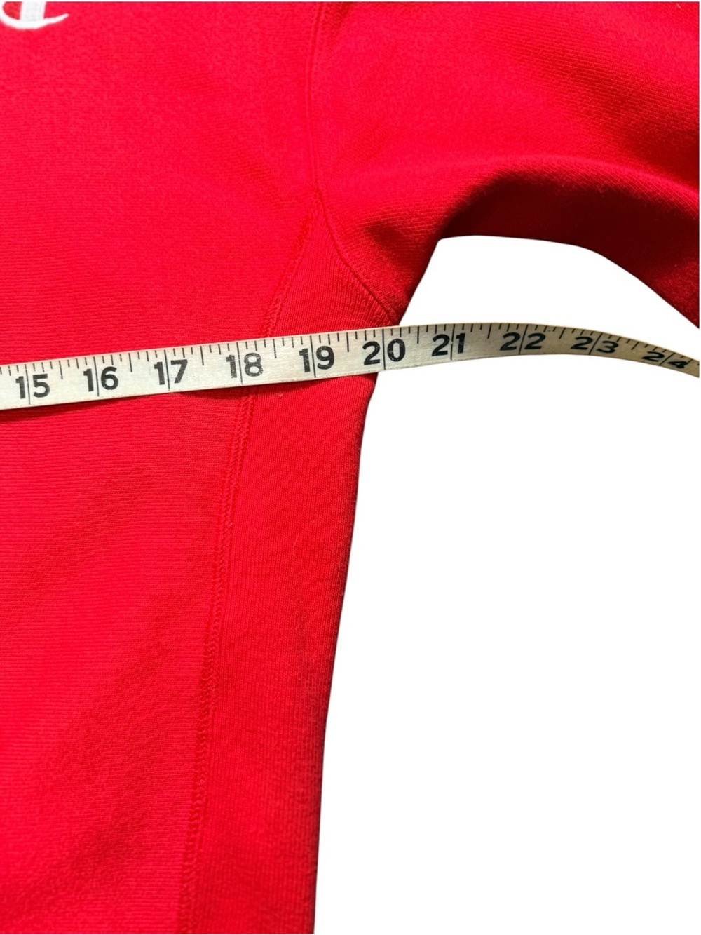 Champion Reverse Weave Red Crewneck Sweatshirt Medium Classic Logo - Picture 4 of 8